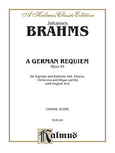 A German Requiem, Op. 45 SATB Vocal Score cover